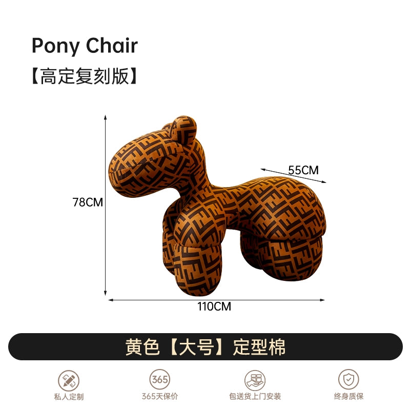 Home Furnishing Pony Chair Creative Chair Pony Chair Children's Seat Cartoon Animal Stool Children's Fun Doll Chair