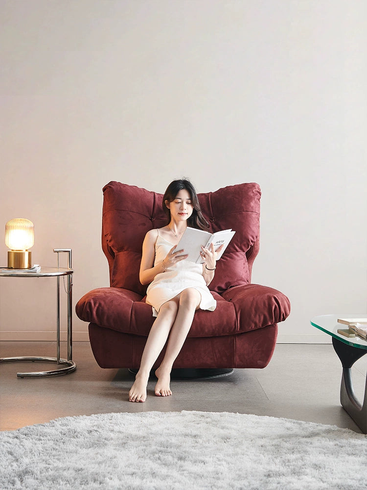 Italian Baxter Cloud Sofa Small Apartment Light Luxury Minimalist Rotating Single Sofa Designer Lazy Recliner