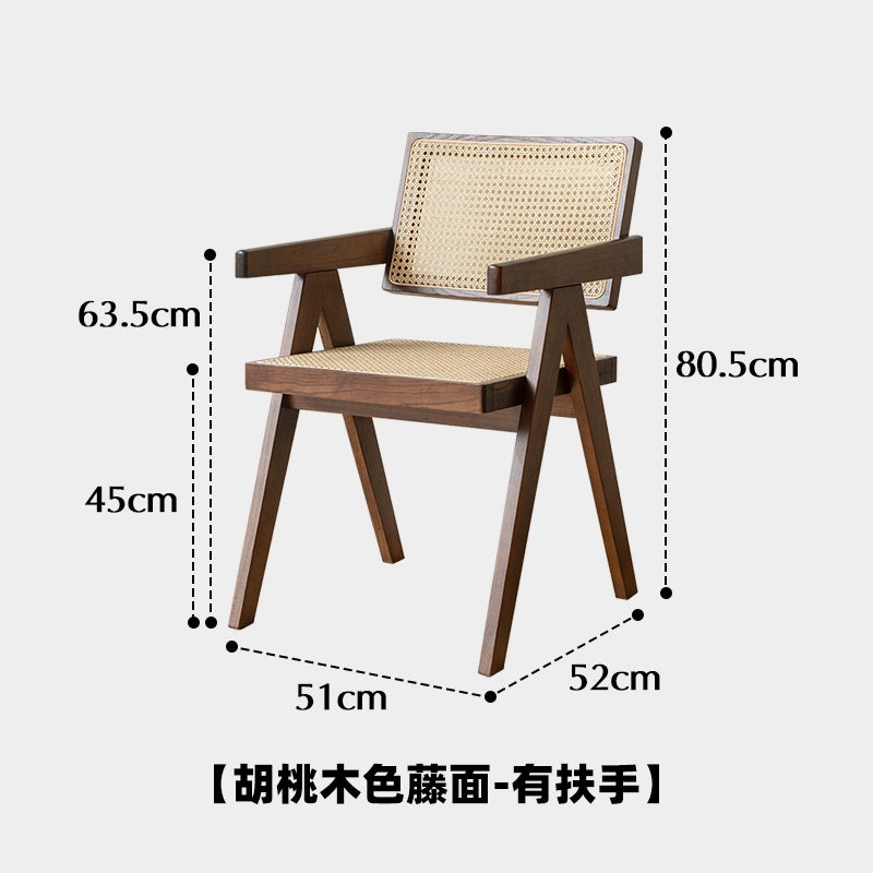 Chandigarh Stuhl Massivholz Rattan Esszimmerstuhl Mittelalter Designerstuhl Wabi Sabi Wind Retro Stuhl B &amp; B 