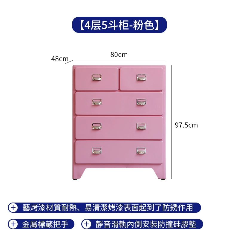 Metallschubladen, Kommodenschränke, Schlafzimmer an der Wand, Nachttische, mittelalterlicher Industriestil, Wohnzimmeraufbewahrung 