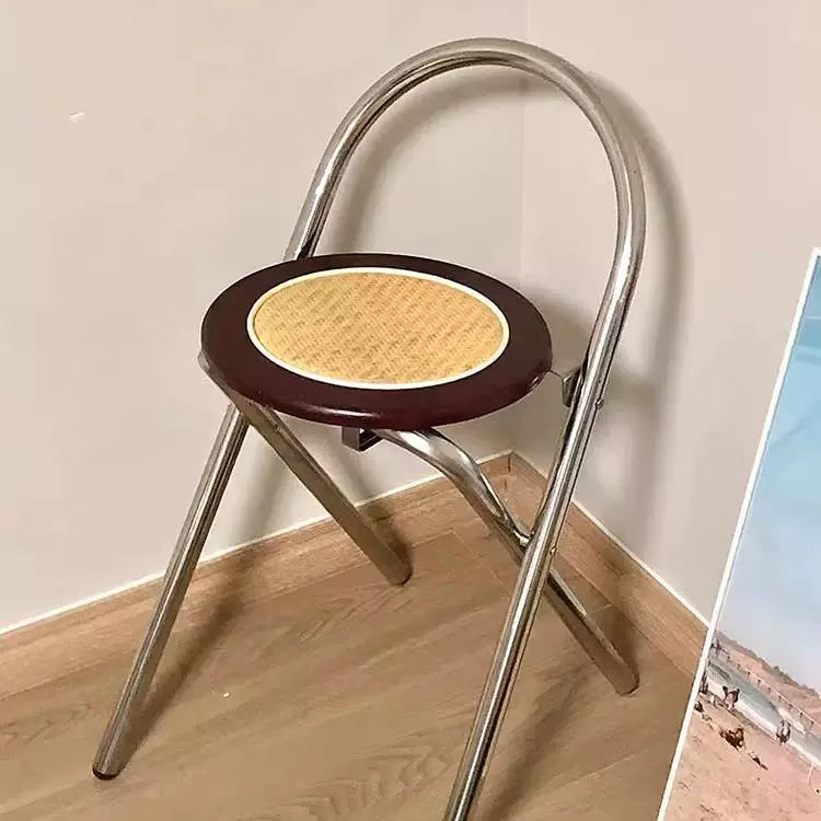 Rattan klapp esszimmer stuhl haushalt balkon lässig massivholz hocker kleine wohnung ins stil retro stuhl 