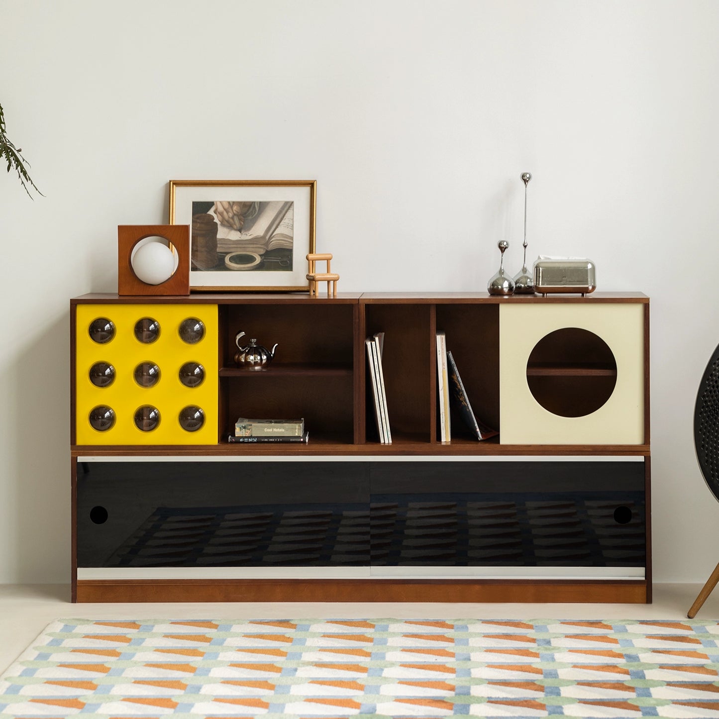 Mittelalterlicher Massivholz-TV-Schrank Wohnzimmer Home Creative Storage Locker Ocean Board Nachttisch 