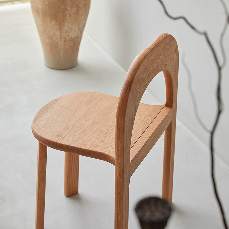 Solid Wood Dining Chair Home Medieval Backrest Stool Wabi Wind Chair Vintage Designer Minimalist