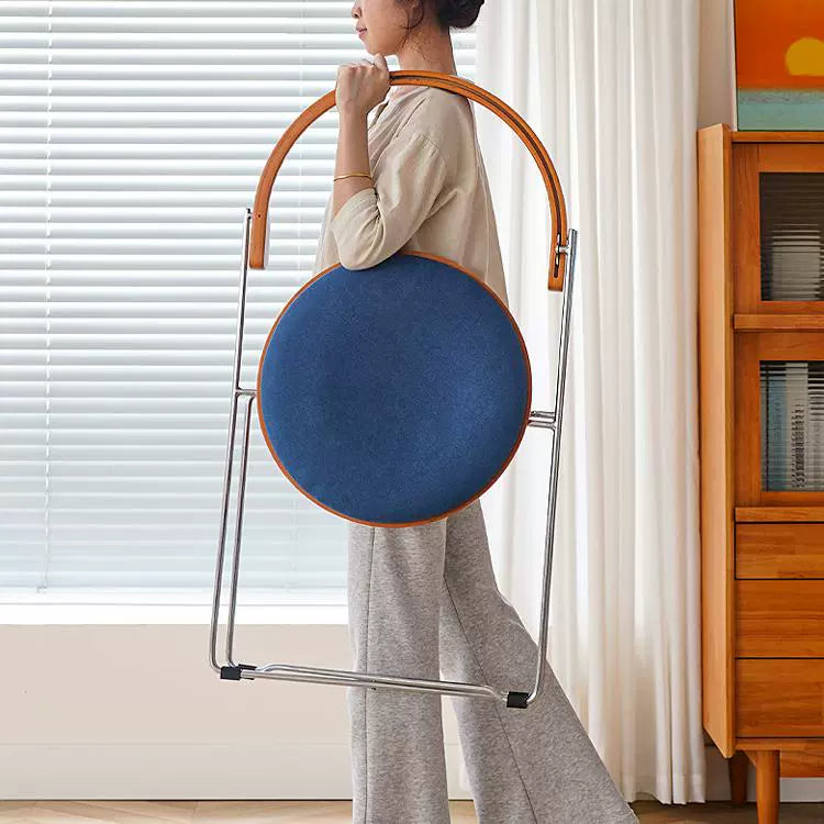 Retro Klappstuhl Esszimmerstuhl Kleine Wohnung Haushalt Massivholzstuhl Freizeit Rückenlehne Stuhl Einfaches Design 