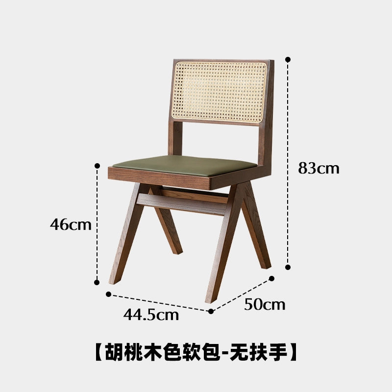 Chandigarh Stuhl Massivholz Rattan Esszimmerstuhl Mittelalter Designerstuhl Wabi Sabi Wind Retro Stuhl B &amp; B 