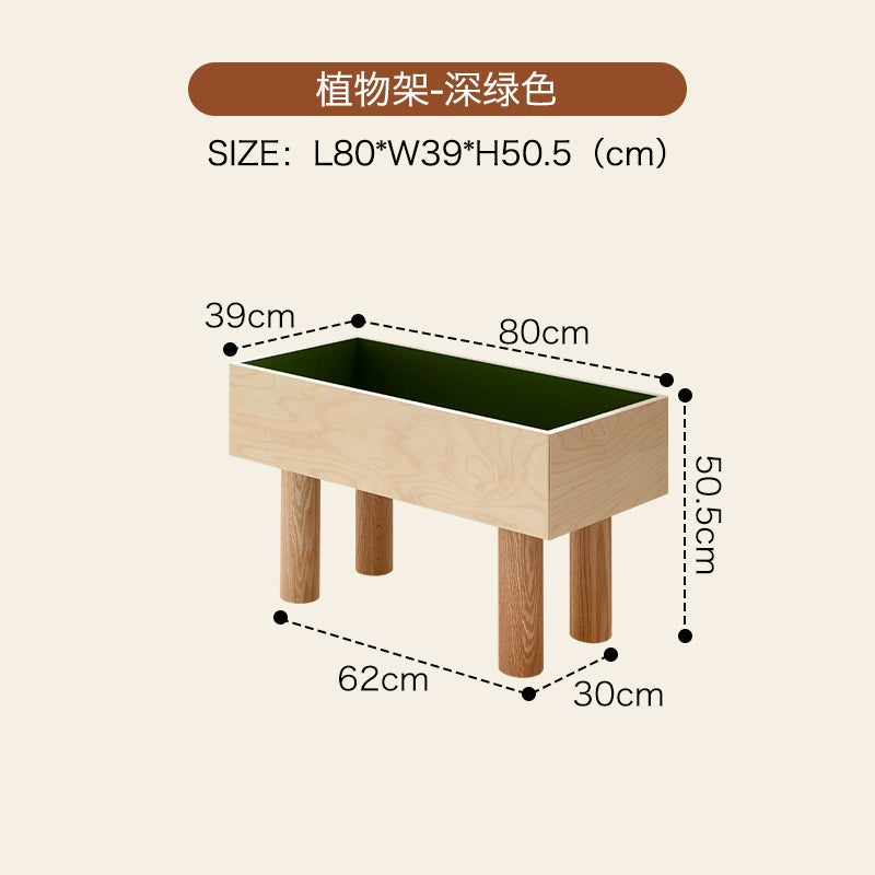 Bodenhohe Blumenständer Nische High-End-Lagerregal Massivholz Ozeanbrett Balkon Grünpflanzen Dekoregal 
