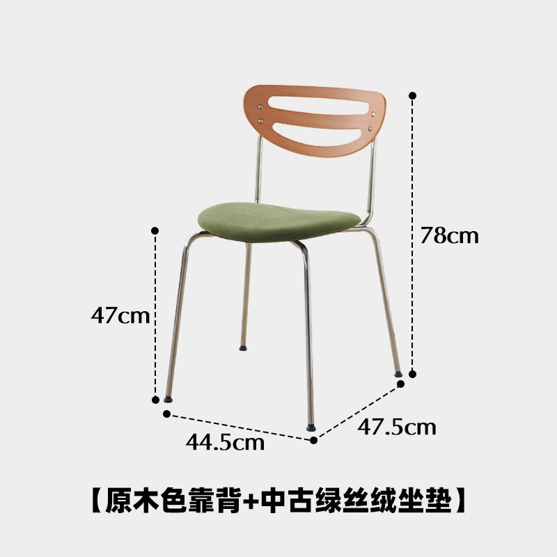 Nordic einfache esszimmer stuhl mittelalterlichen massivholz edelstahl stuhl hause designer restaurant rückenlehne hocker 