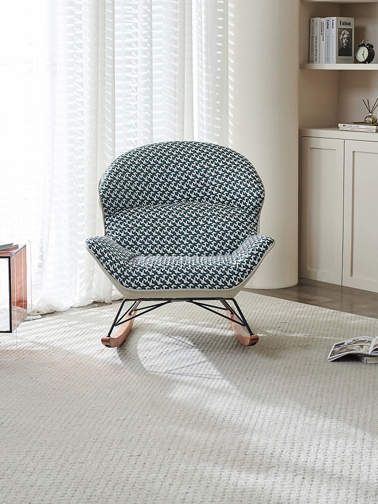 Cream Wabi Wind Ins Popular Rocking Chair Adult Leisure Recliner Living Room Balcony Small Apartment Rocking Chair Single Sofa Chair