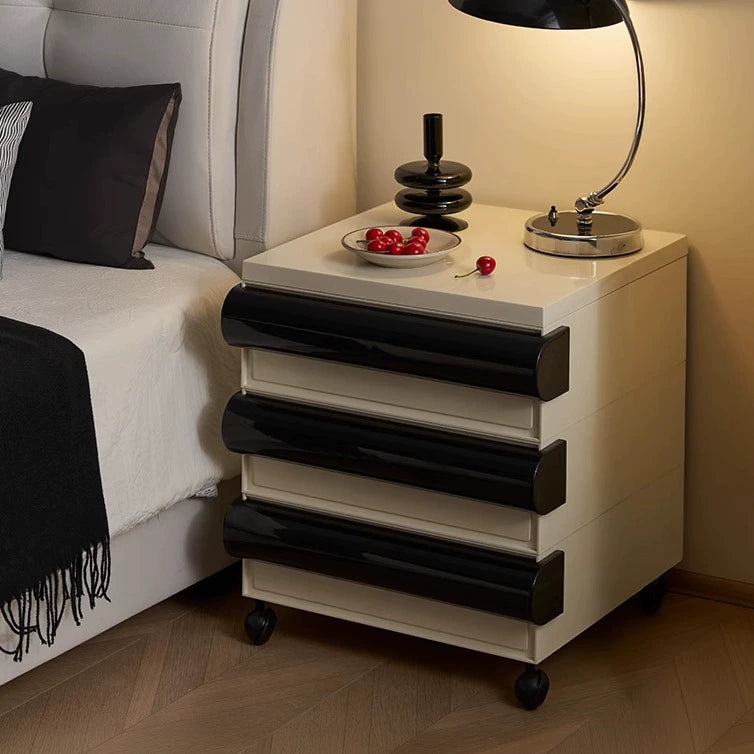 Mobiler Nachttisch, schlicht, modern, Sofa, Seitenschrank, Regal, hell, luxuriös, Premium, cremefarben, Wind-Aufbewahrungsschrank 