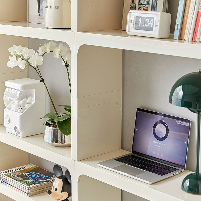 Kombinationsregal mittelalterlicher Modul-Lagerschrank in minimalistischem Bodenbücherregal mehrschichtiges Präsentationsregal 