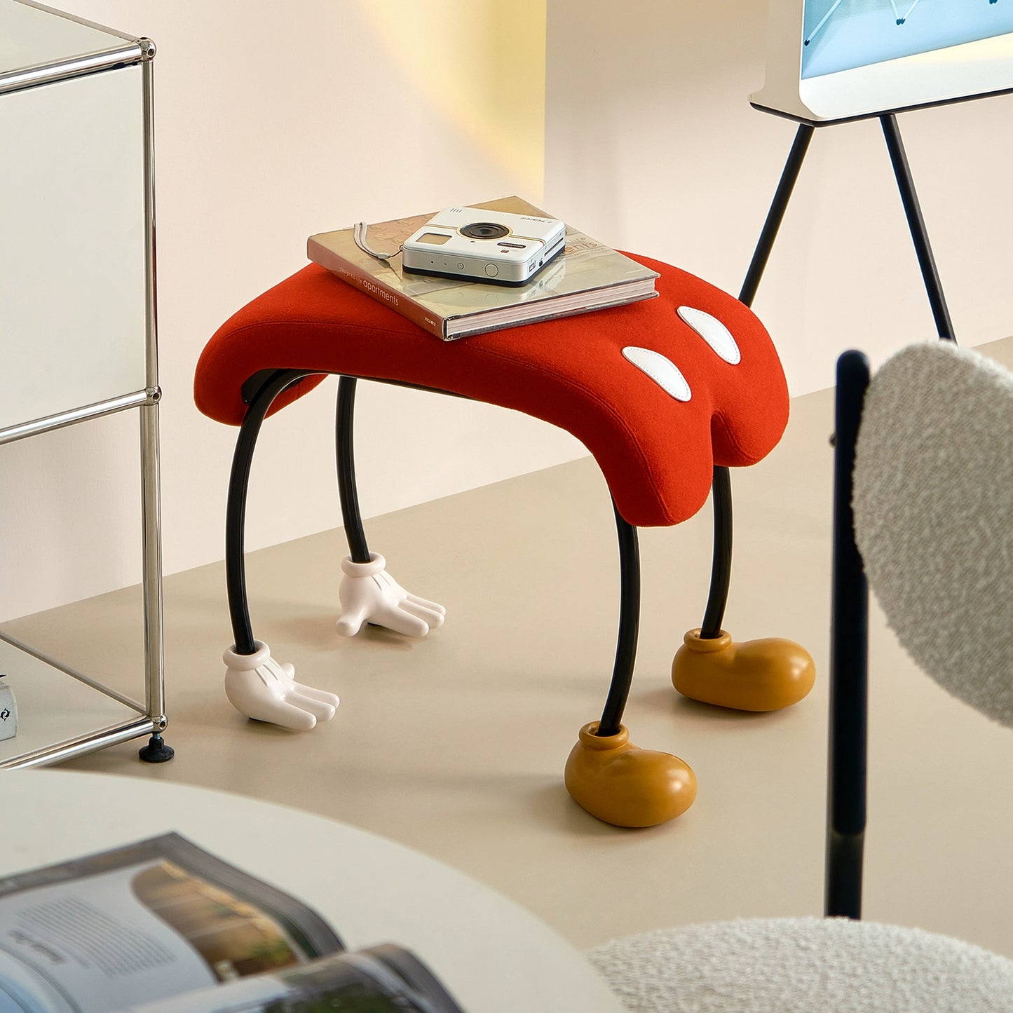 Niedriger Taille Schuhwechselhocker Kreativer niedriger Hocker Wohndekoration Hocker Spaß Flut Spielhaus Sitz Design Sinn 