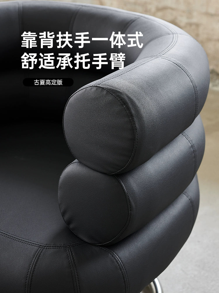 Single Sofa Chair Bibendum Chair Designer Medieval Leather Single Chair Art Light Luxury Minimalist Negotiation Chair