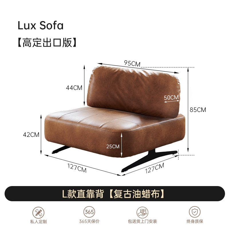 Nordic Style Module Sofa Dutch Expression Medieval Imported First-layer Cowhide LUX Combination Retro Sofa Combination