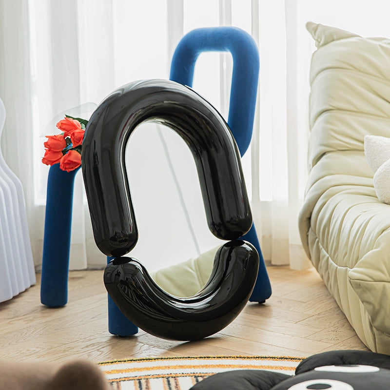 Kleiner Q-Spiegel Ganzkörper-Ganzkörperspiegel Haushalts-Wandbehang Wand-Make-up-Spiegel Mädchen Schlafzimmer Internet Celebrity Ins 