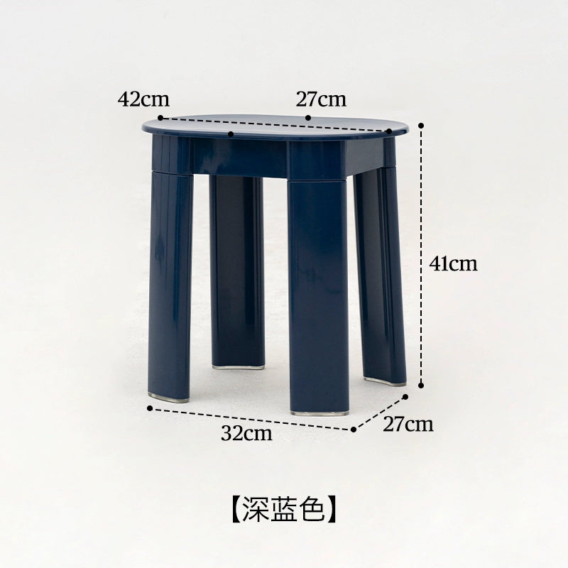 Mittelalterlicher niedriger Hocker, kleiner Plastikhocker für die Wohnung, verdickter Ins Popularround-Hocker, einfacher Ankleidehocker 