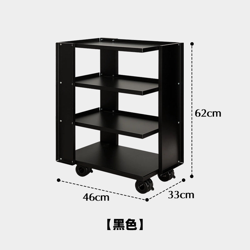 Mobiler Trolley-Rack Schmiedeeisen Sofa Beistelltisch Moderner einfacher Nachttisch Kleiner Couchtisch Leichter Luxus 