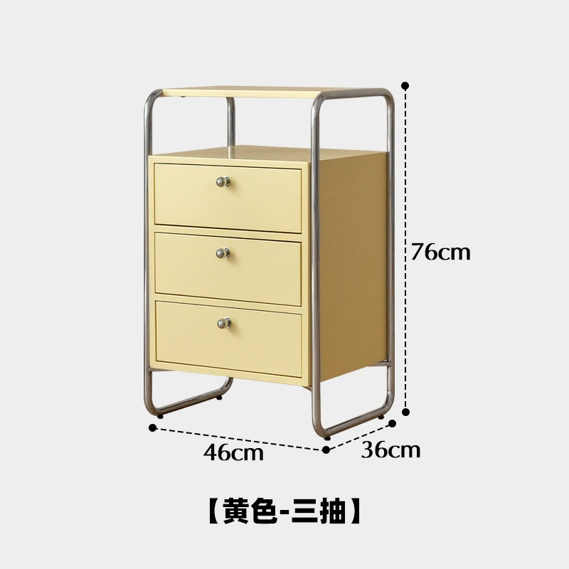 Kreativer mittelalterlicher Haushalts-Nachttisch, Aktenschrank aus Edelstahl, Wohnzimmer-Aufbewahrungsschrank, Sofa-Aufbewahrungs-Seitenschrank 