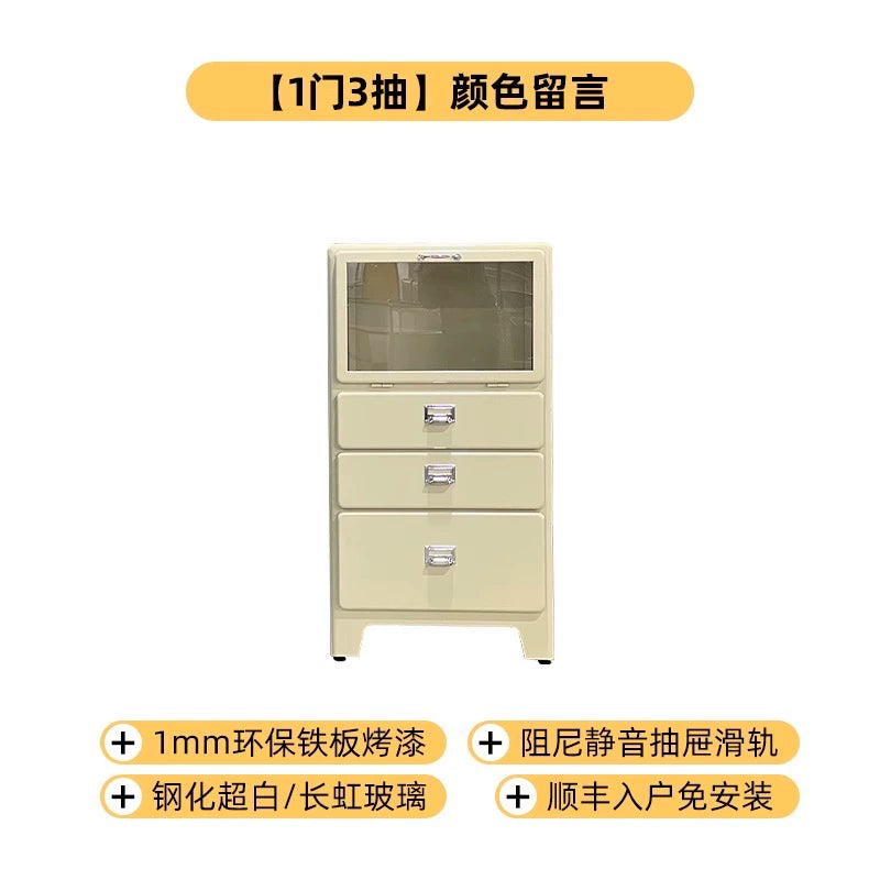 Japanischen retro eisen schrank hause wohnzimmer dekoration metall glas schlafzimmer locker Ins Beliebte industrie stil dining side schrank 