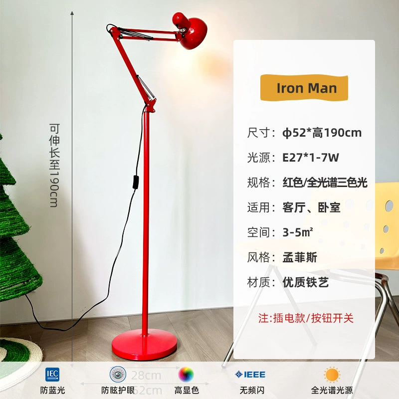 Mittelalterliche Memphis-Stehlampe, Kinderzimmer, Vollspektrum-Studienschreibtischlampe, Schlafzimmeratmosphäre, Nachttischlampe 