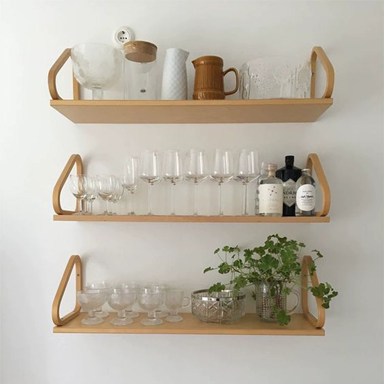 Mittelalterliches Massivholzregal Wandeingang Eingangswand Hängendes Bücherregal Desktop-Aufbewahrungsbrett 