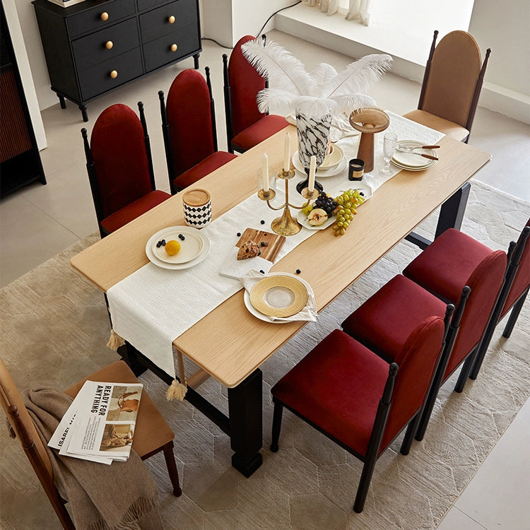 Mittelalterlicher Esszimmerstuhl, leichter Luxus-High-End-Designerstuhl aus Massivholz, französischer Retro-Café-Stuhl 