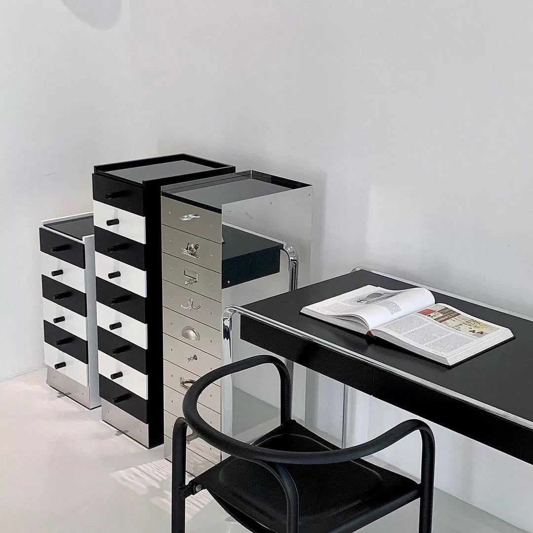 Metallkommode Schrank Edelstahl Spiegelschrank TTecta Art Design Aufbewahrungsschrank Modern minimalistisch