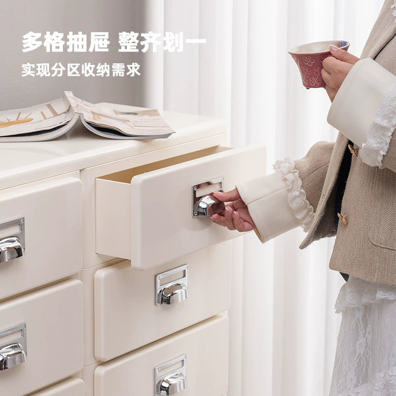 Kommode im japanischen Stil, Retro-Sofa-Seitenschrank, nordischer Stil, kreative Schlafzimmerschublade, Nachttisch 