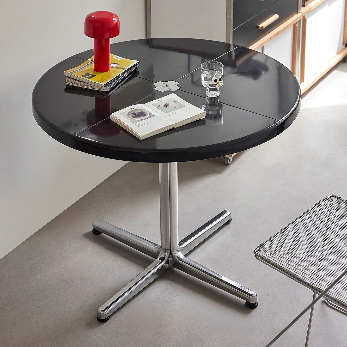 Klappbarer Esstisch, mittelalterlicher Haushalt, kleiner Schreibtisch, nordischer multifunktionaler Vintage-Rundtisch 