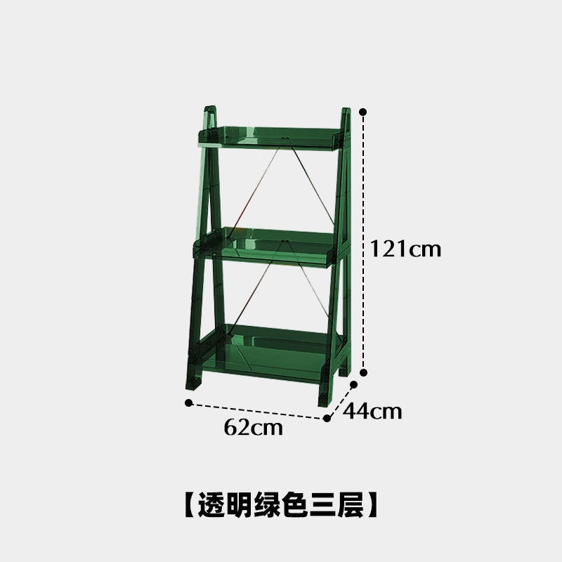 Mehrschichtiger Aufbewahrungsrand, Eckablage, herausnehmbarer Aufbewahrungskorb, nordischer Stil, Ins Popularins, transparenter Trolley 