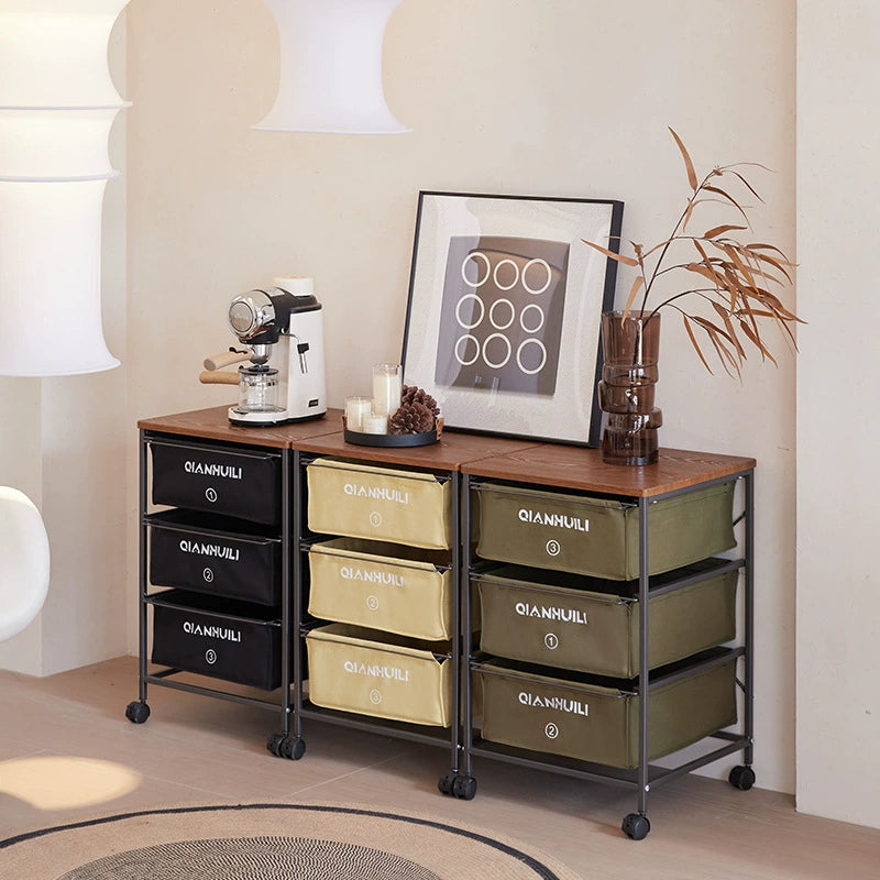 Industrial Style Drawer Type Storage Cabinet Mobile Medieval Shelf Under Table Storage Cabinet Japanese Trolley