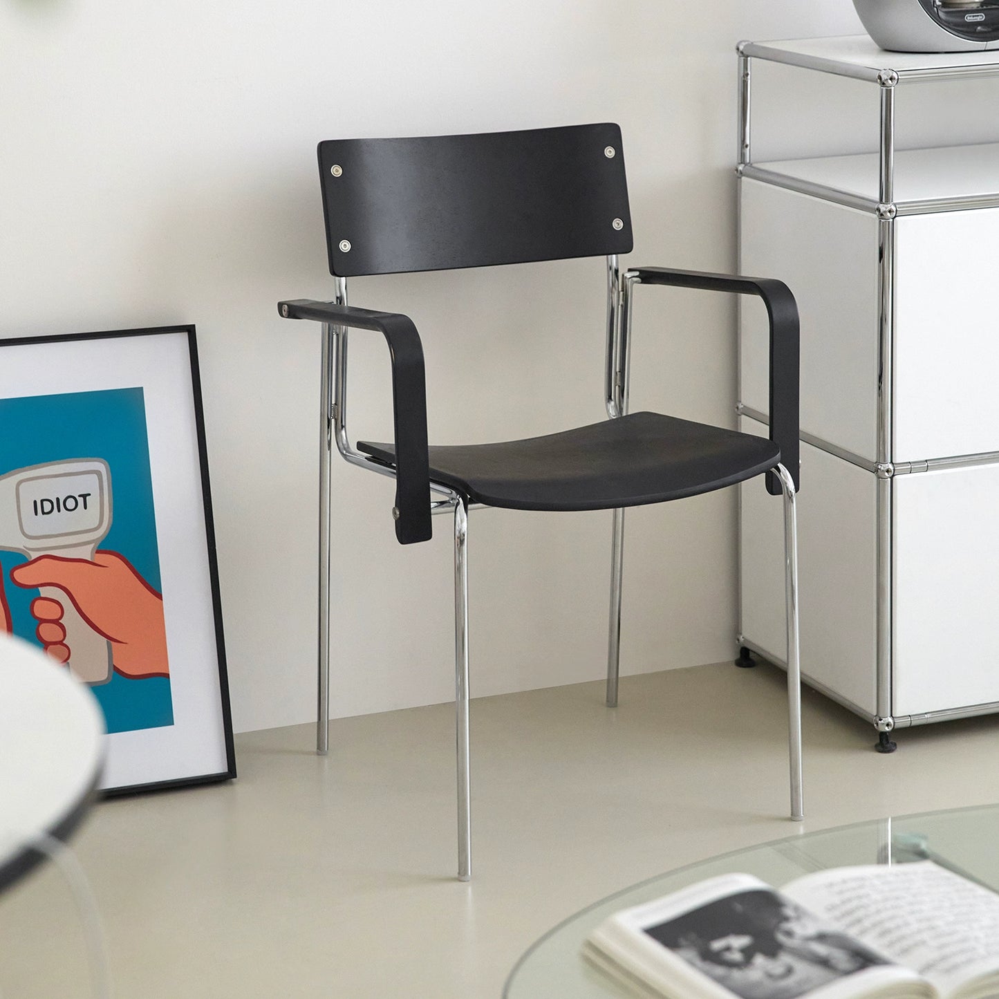 Leichter Luxus High-End-Esszimmerstuhl Mittelalterlicher Designerstuhl Nordischer Bauhaus-Freizeit-Rückenstuhl 