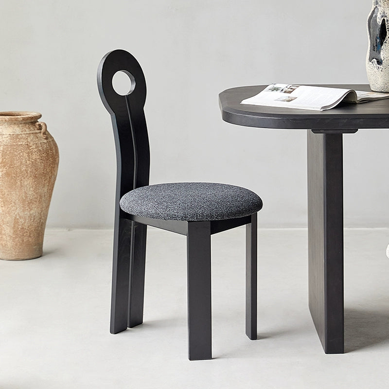 Designer Esszimmerstuhl Massivholz Mittelalter Hocker Rückenlehne Ins Kreativer Schlüsselstuhl Wabi Sabi Wind Tisch und Stuhl 