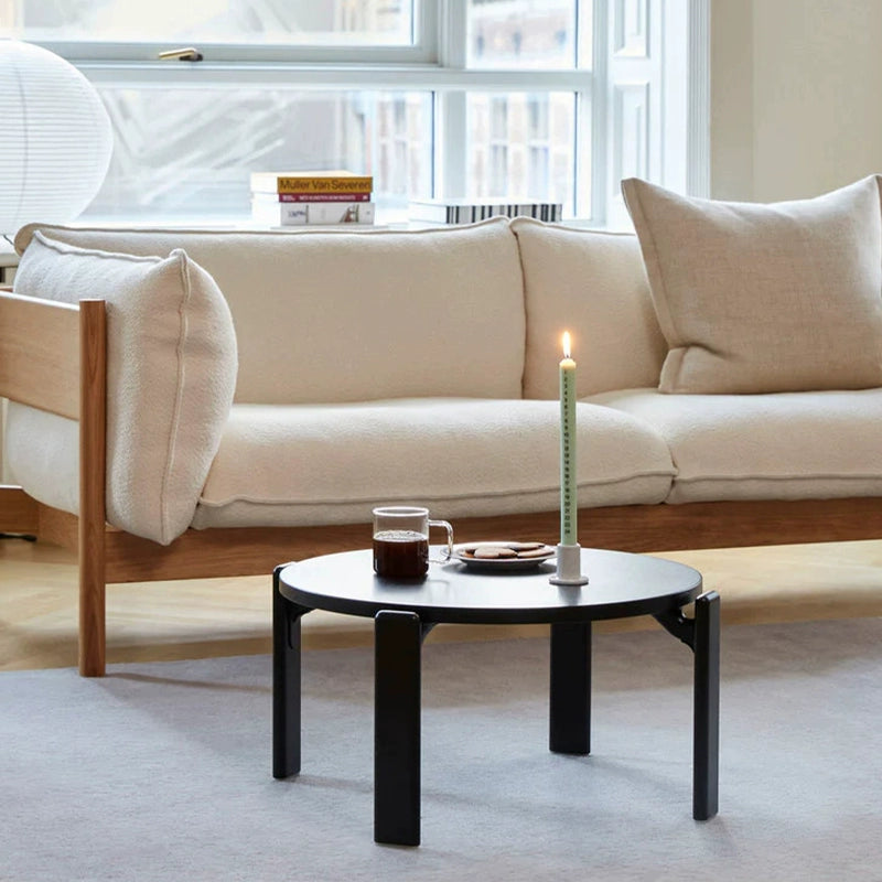 Massivholz Couchtisch Wohnzimmer Haushalt kleine Wohnung Teetisch minimalistischen Log Stil kreativer niedriger Tisch Wabi Sandy Wind 