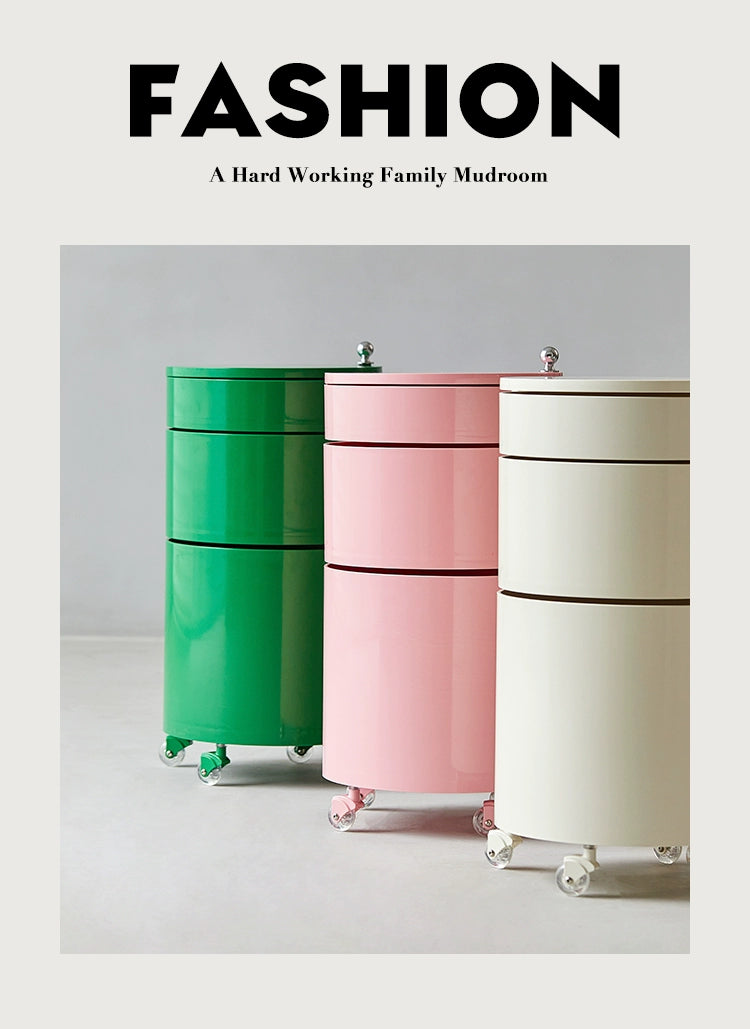 Drehbarer Lagerschrank Beistelltisch Beweglicher Nachttisch Dänischer Designer-Ess-Beistellschrank Mehrschichtiger Spind 