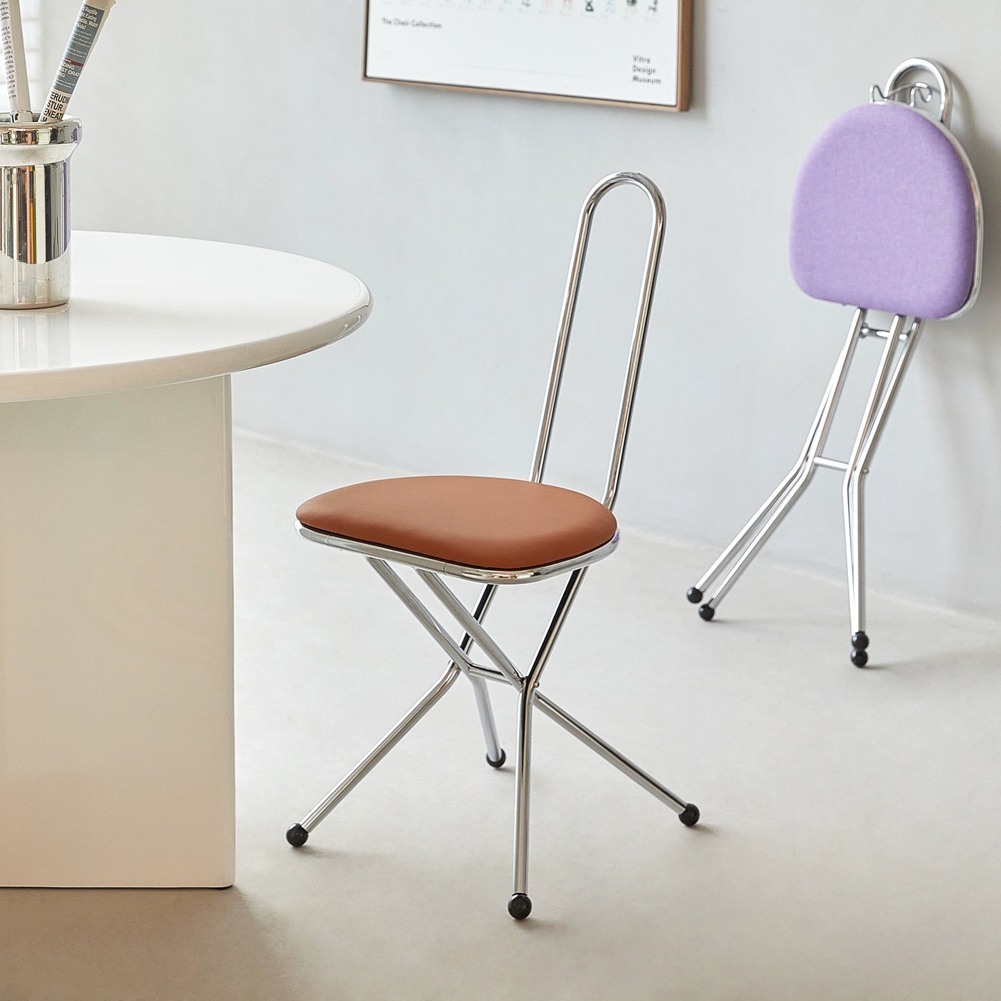 Klappstuhl minimalistischen künstlerischen Esszimmerstuhl kleine Wohnung Schmiedeeisen tragbare Rückenlehne Hocker Internet Prominente Ins 