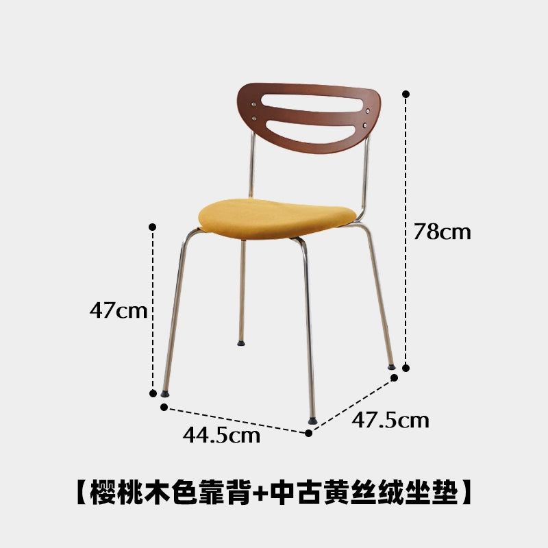 Nordic einfache esszimmer stuhl mittelalterlichen massivholz edelstahl stuhl hause designer restaurant rückenlehne hocker 