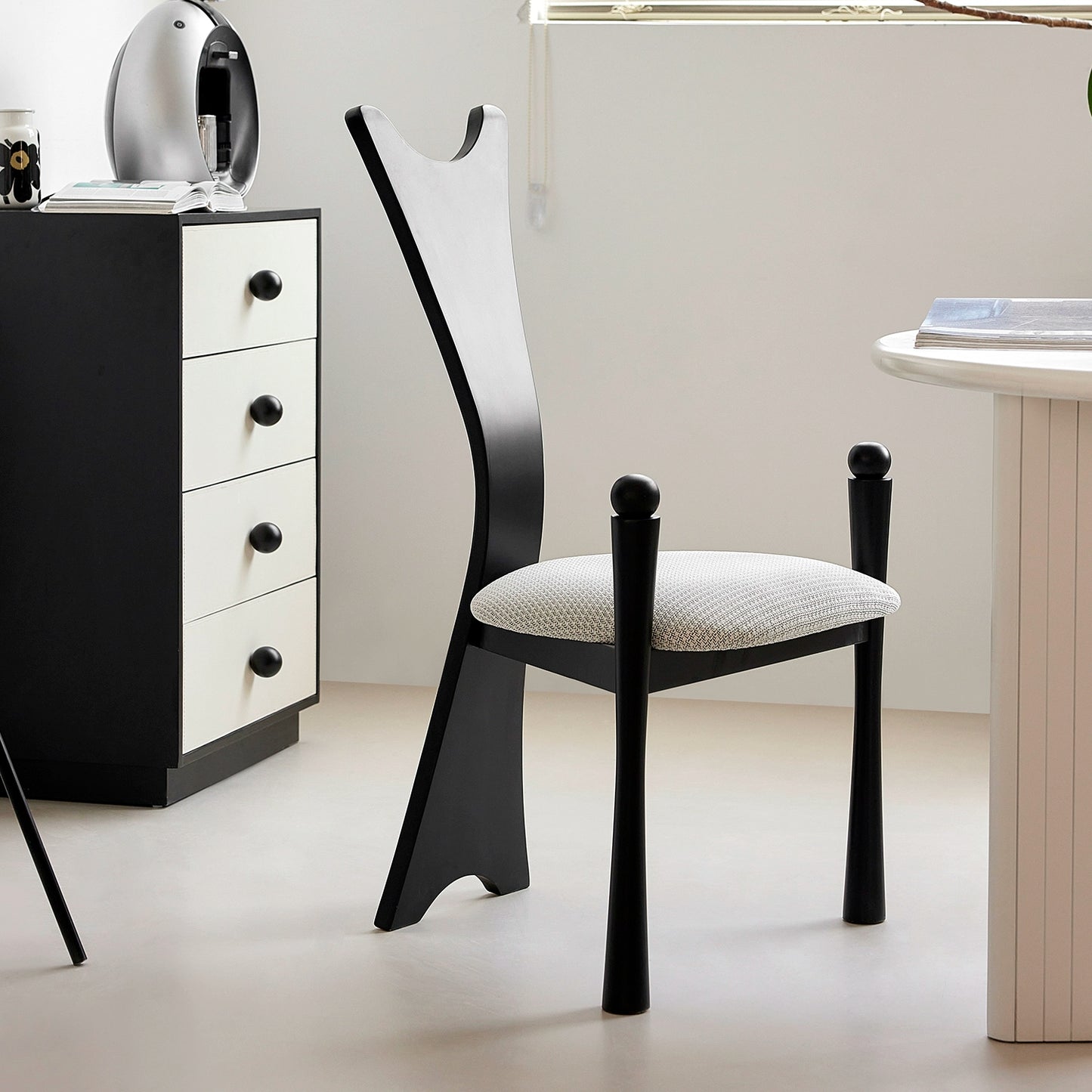 Retro Designer Esszimmerstuhl Haushalt Wohnzimmer Massivholzstuhl Mittelalterlicher kreativer Masterstuhl mit hoher Rückenlehne 