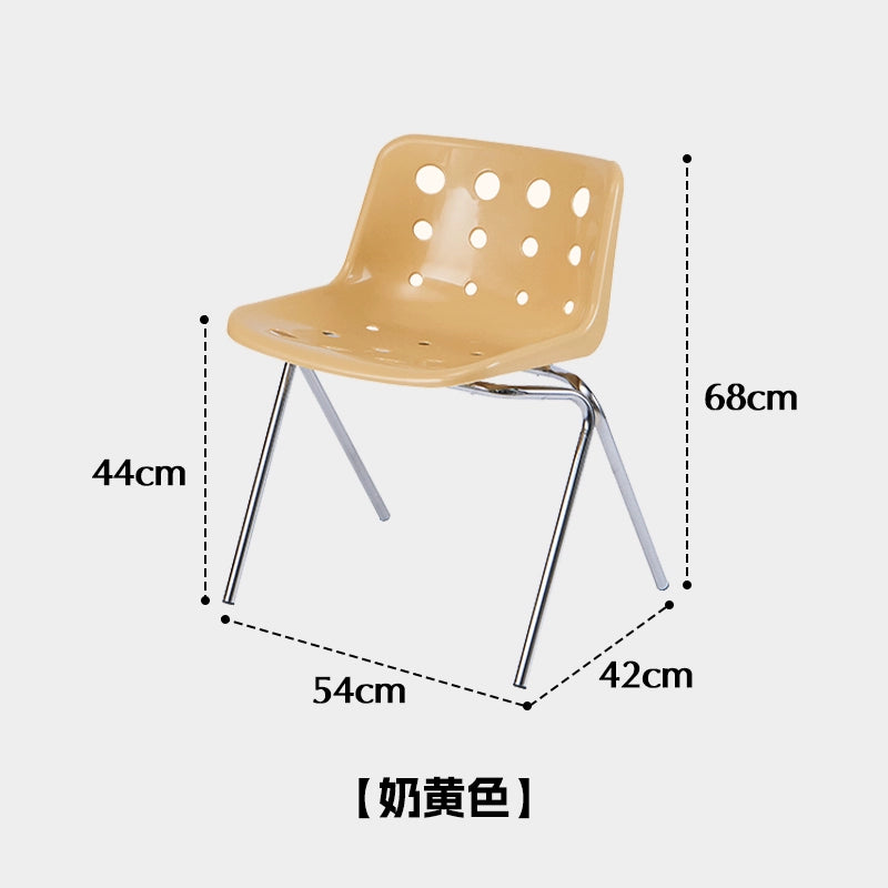 Mittelalterlicher Esszimmerstuhl mit Loch, Käsestuhl, koreanischer Ins-Caféstuhl, Haushaltshocker mit Kunststoffrückenlehne 