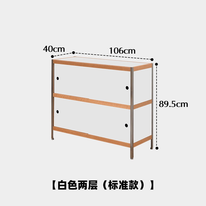 Massivholz Esszimmer Side Schrank an der Wand Locker Licht Luxus High-End Wohnzimmer Kombination Lagerregal Retro 