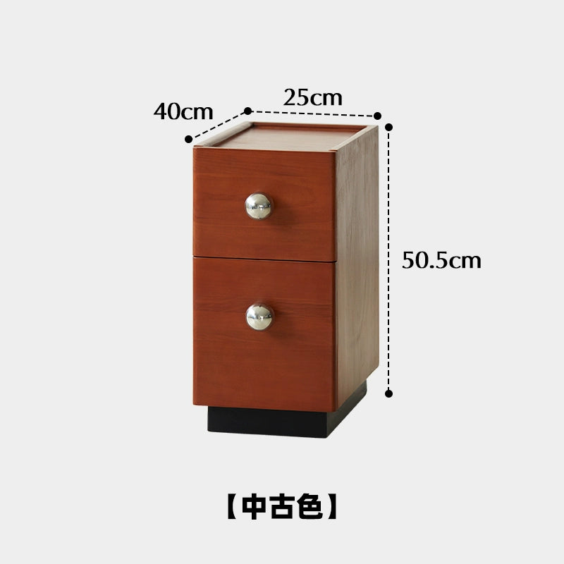 Retro Massivholz Nachttisch Nordic Modern Home Schlafzimmer Lagerschrank Creme Wind Nachttisch Schmaler Schrank 