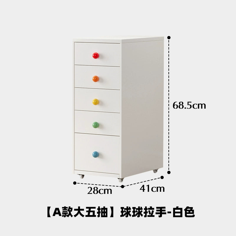 Mobiler Lagerschrank Cremefarbener Wind einfacher Truhenschrank aus Schmiedeeisen Home Schlafzimmer Nachttisch Dopamin kreativ 