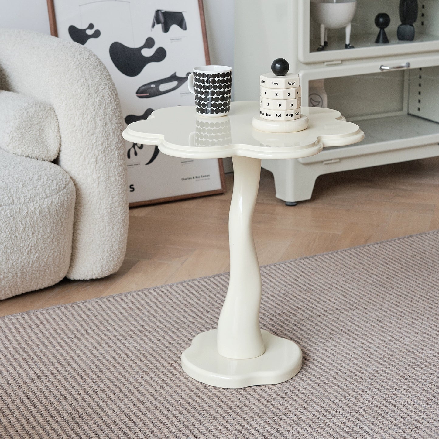 Blütenblatt Couchtisch Französisch Retro Sofa Beistelltisch Wohnzimmer kreative leichte Luxus kleine Tisch Ecktisch künstlerischen Sinn 