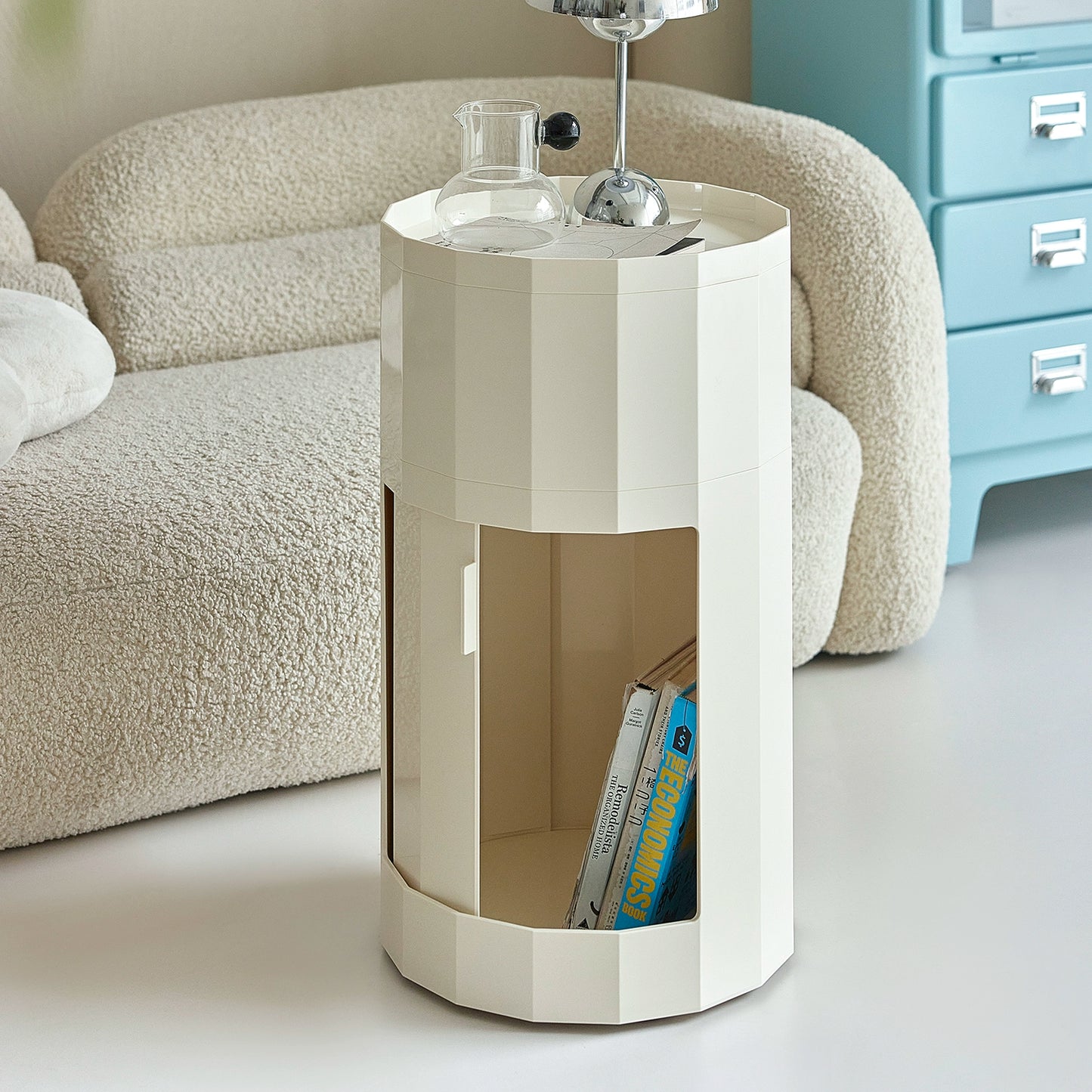 Kreativer Nachttisch, Haushalts-Wohnzimmer-Sofa-Seitenschrank, moderner einfacher Lagerschrank, leichter Luxus, fortschrittlich 