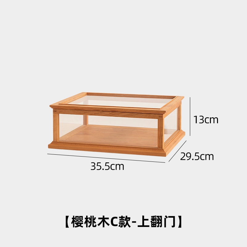 Glas-Ausstellungsständer Figuren-Ausstellungsständer Leichter Luxus-High-End-Designer-Aufbewahrungsschrank im französischen Retro-Stil 