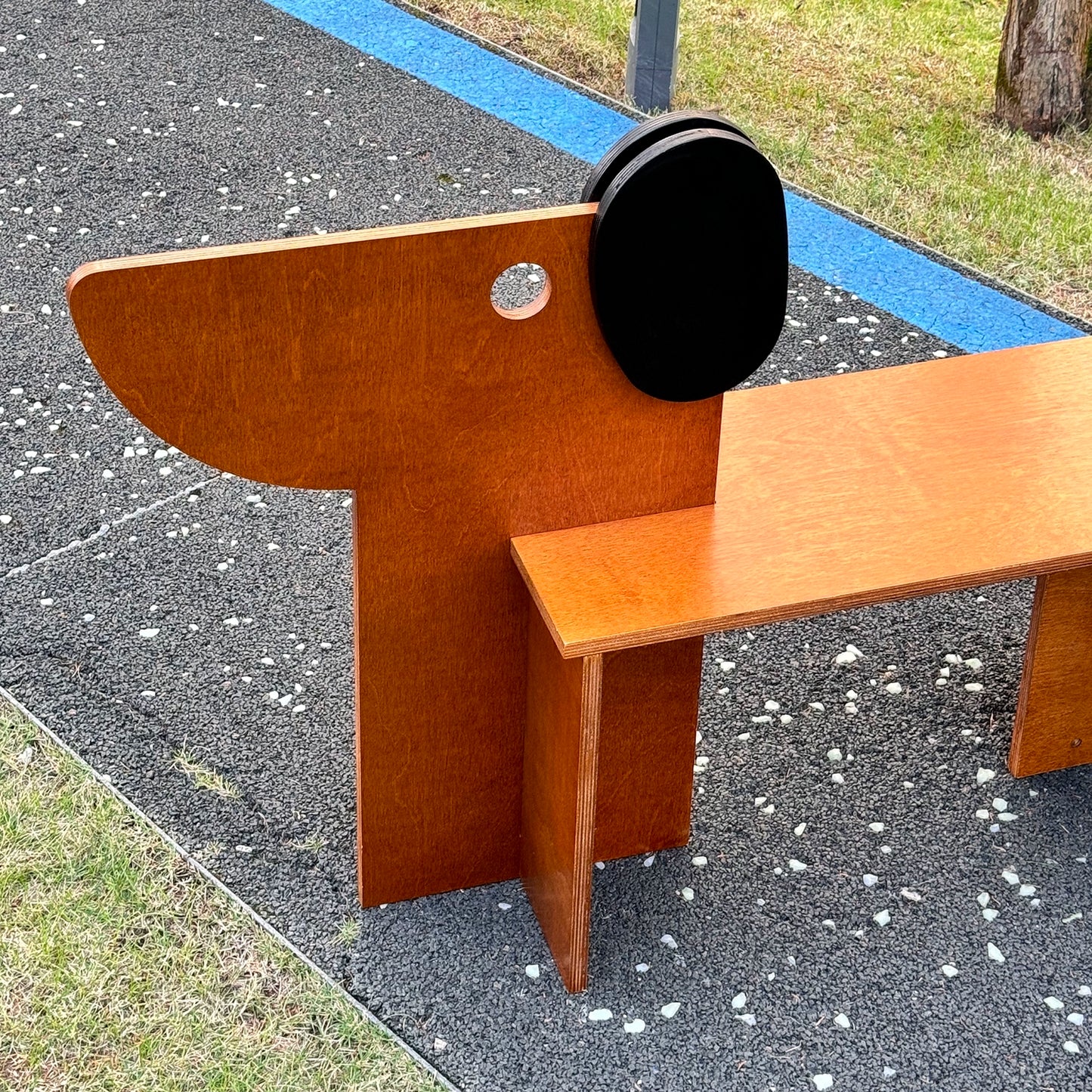 Puppy Bench Kreativer Doppelstuhl Massivholz Mittelalterlicher Nachttischhocker Kunststudio Schuhwechselhocker Freizeit 