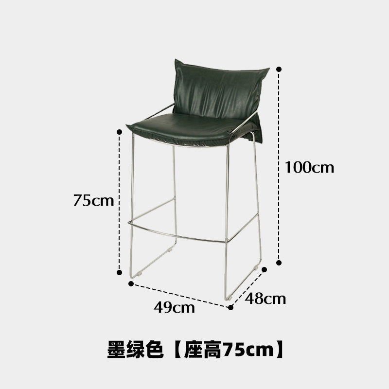 Soft Bag Barstuhl Licht Luxus High Sense Home Island Stuhl Kreativer Retro Schmiedeeisen Hochstuhl Designer 