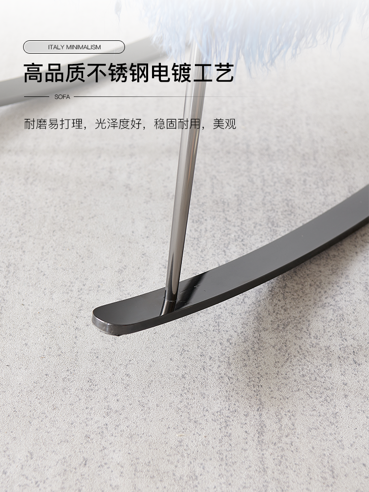 Italian Light Luxury Single Sofa Baxter Nepal Designer Chair Ins Popular High-end Wool Armchair