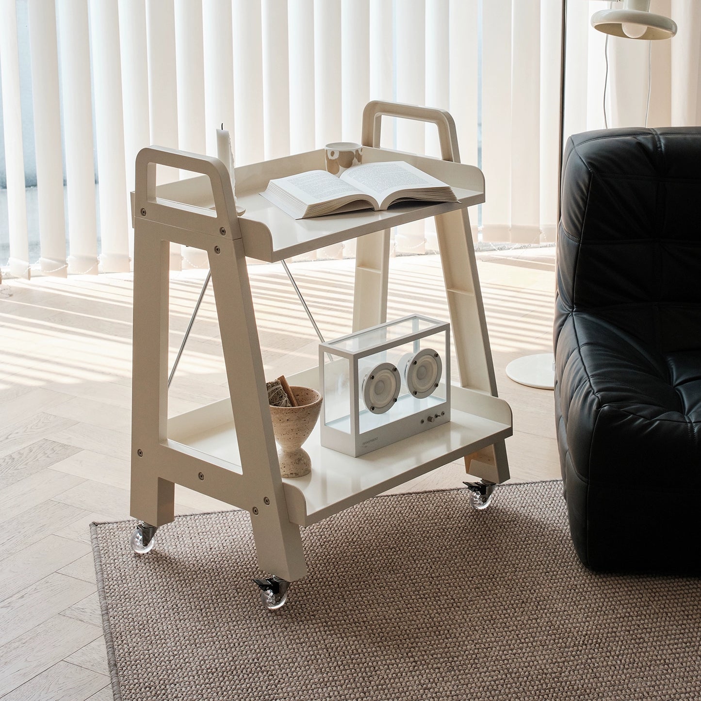 Mehrschichtiger Aufbewahrungsrand, Eckablage, herausnehmbarer Aufbewahrungskorb, nordischer Stil, Ins Popularins, transparenter Trolley 