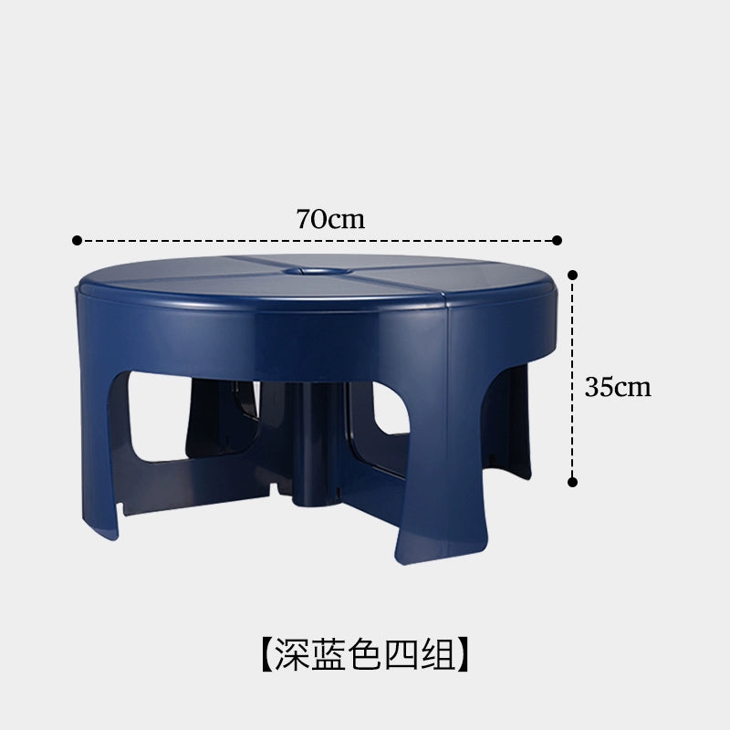 Spleißkombination Couchtisch kleine Wohnung Beistelltisch einfacher Multifunktions-Kleintisch Schlafzimmer auf dem Boden sitzend Creme Wind 