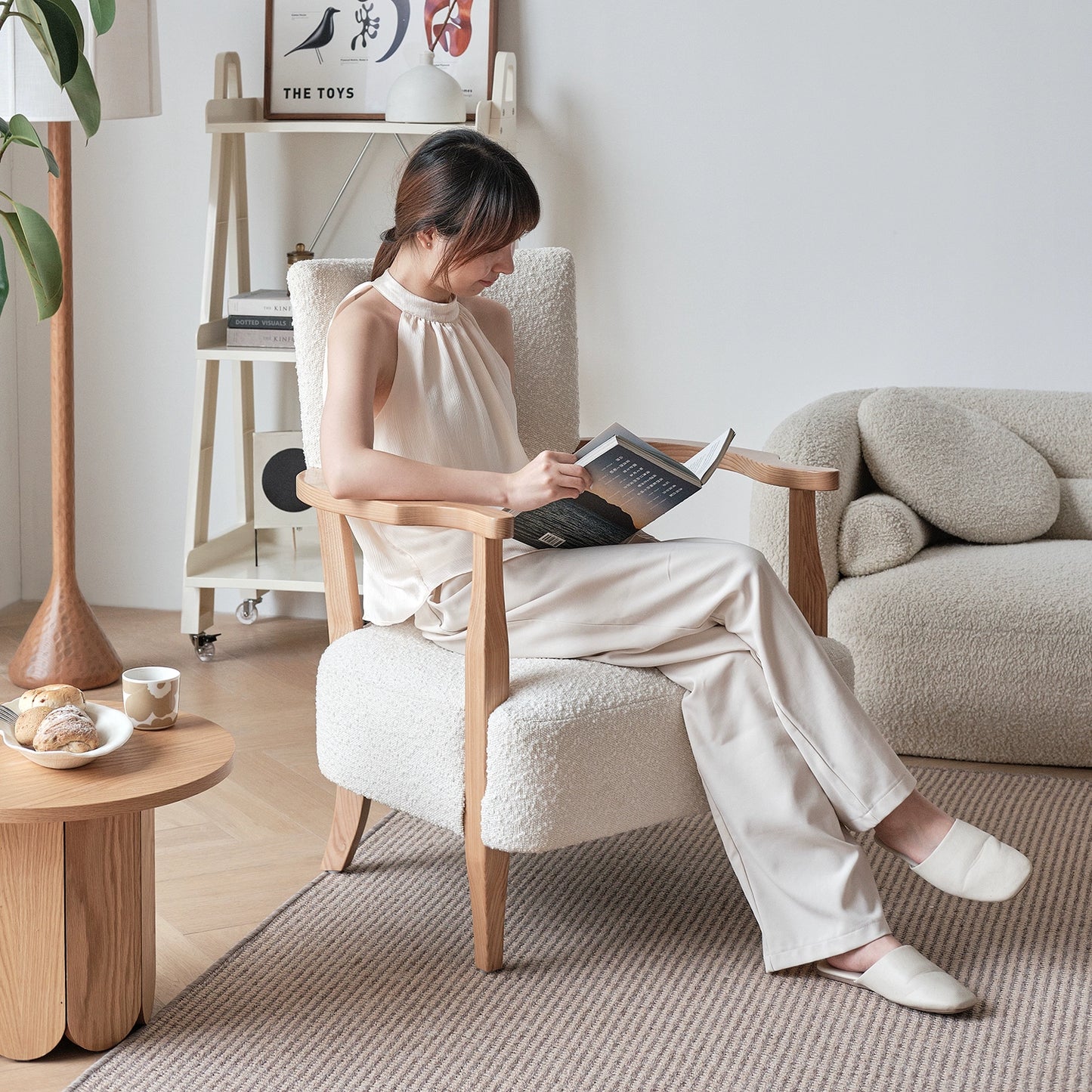 Mittelalterlichen sofa stuhl massivholz designer Ins Popularseat minimalistischen einzel freizeit stuhl wohnzimmer wabi-sabi wind 